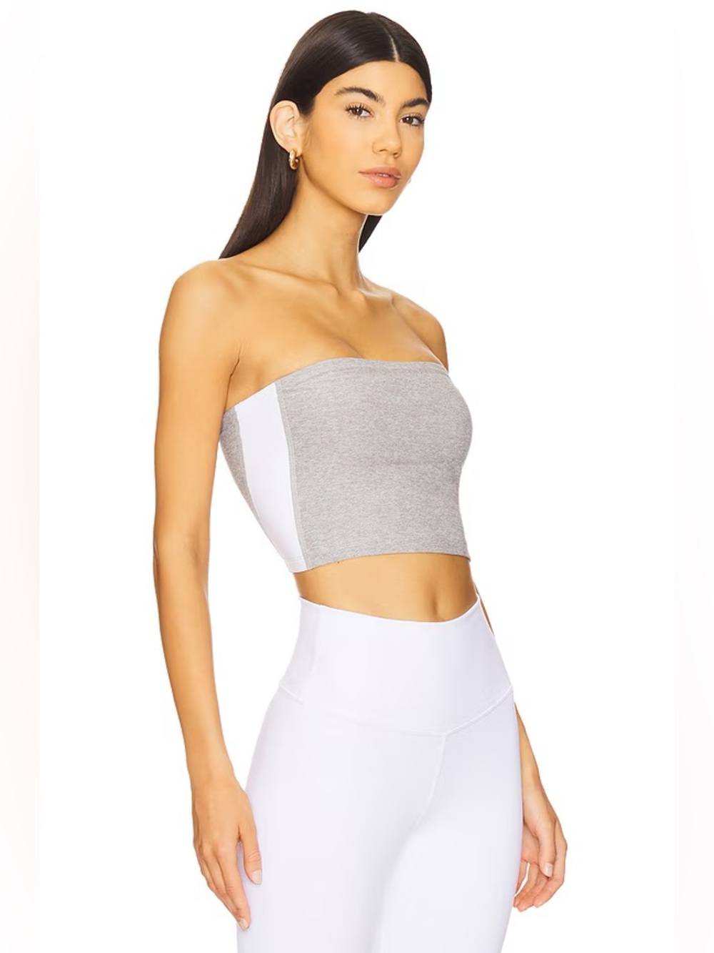 NWT Beyond Yoga Space Dye Strapless Stripe Top